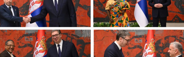 VUČIĆ PRIMIO AKREDITIVNA PISMA AMBASADORA LIBANA, KUBE, GANE I BUGARSKE "Da gradimo još čvršće odnose" (FOTO)