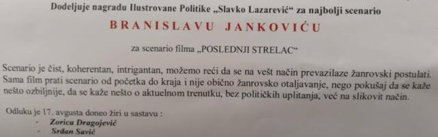 Branislav Janković dobitnik nagrade za najbolji scenario na festivalu u Vrnjačkoj Banji