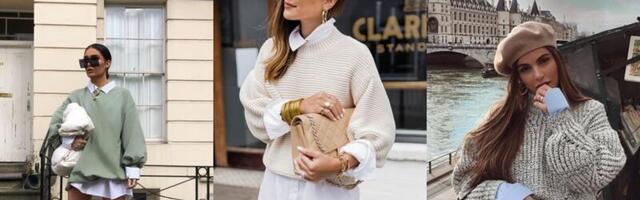 Topla i moderna kombinacija - Košulja + džemper