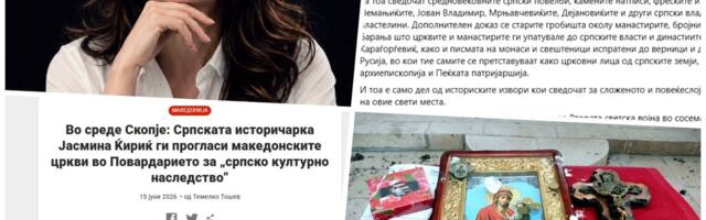 Hajka na srpsku naučnicu jer je rekla da su srpski manastiri u Severnoj Makedoniji - srpski! Pojedini makedonski mediji kipte od besa zbog istine