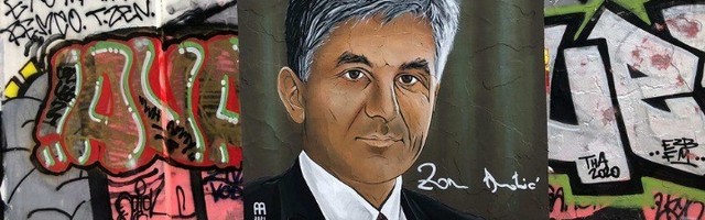 Obnovljen mural Đinđiću na platou kod Filozofskog fakulteta