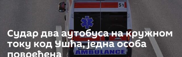 Судар два аутобуса на кружном току код Ушћа, једна особа повређена