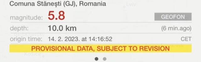 Ponovo jak zemljotres u Rumuniji, osetio se u celoj Srbiji