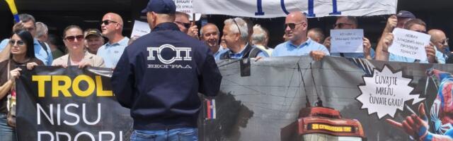 "Branimo javni prevoz od tajkunizacije": Protest radnika GSP-a (FOTO, VIDEO)