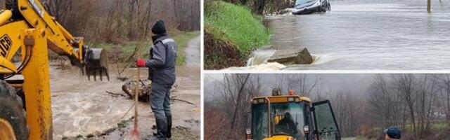 BUJICA ODNELA AUTOMOBIL, VOZAČ SPASEN U POSLEDNJI ČAS! Drama kod Požege - POPLAVE NA SVE STRANE, POKRENUTA KLIZIŠTA!  (FOTO)