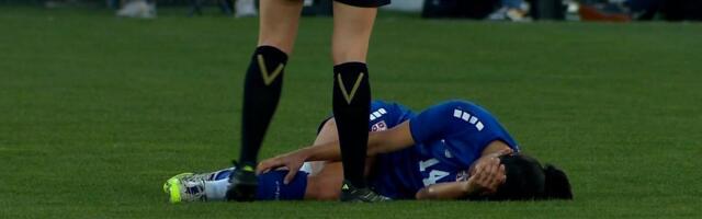 Srpska fudbalerka ostala da leži na zemlji