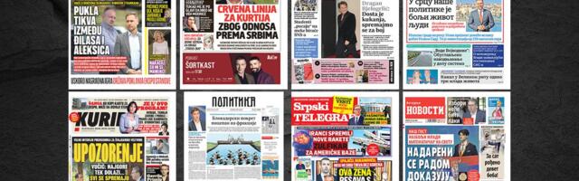 NASLOVNE STRANE SUTRAŠNJIH NOVINA: Prelistavanje štampe za SUBOTU, 25. jul 2026. godine