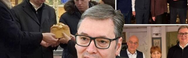 PREDSEDNIK SRBIJE JUČE SLAVIO SLAVU! Najveći zvaničnici u domu porodice Vučić - PODELIO TRENUTKE SA NAJMILIJIMA! (FOTO, VIDEO)