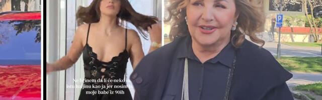 Šlic do kuka i bujni dekolte: Ana Bekuta unuci Sonji poklonila haljinu iz devedesetih, muškarci trljaju oči