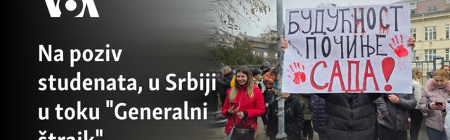 Na poziv studenata, u Srbiji u toku "Generalni štrajk"