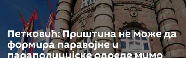 Петковић: Приштина не може да формира паравојне и параполицијске одреде мимо споразума