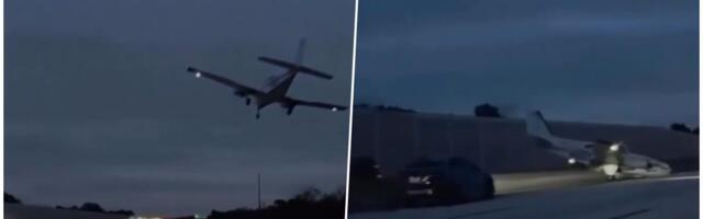 STRAVIČAN SNIMAK SUDARA AVIONA I AUTOMOBILA: Letelica se zabila u vozilo na autoputu usred špica! (VIDEO)