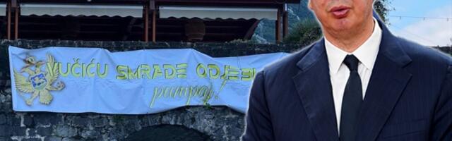 SKANDALOZNO! Osvanuo degutantan transparent u Kotoru! Nastavljaju se uvredljive poruke na račun predsednika Vučića! (FOTO)