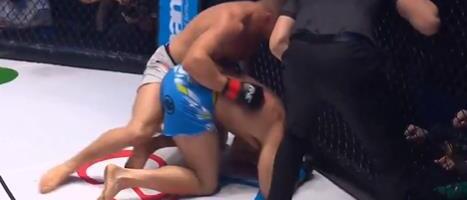SPEKTAKULARNA POBEDA SRPSKOG MMA BORCA! "Strongmen" iz Engleske nije znao šta ga je snašlo - Stošić ga ubacio u mašinu! Sudija morao da prekine borbu! (VIDEO)