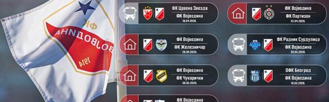 Raspored fudbalera Vojvodine u plej-ofu: Odmah gostuje Crvenoj zvezdi
