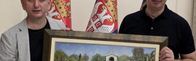 Vučić se sastao sa Kneževićem: Lider DNP doneo poklon predsedniku Srbije (FOTO)