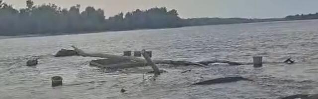FOTO, VIDEO: Mađarski brod koji je išao u Novi Sad i potonuo pre 90 godina vidljiv zbog niskog vodostaja