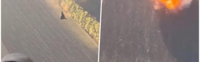 OVAKO SE RUŠI ŠAHID MITRALJEZOM IZ HELIKOPTERA! Ukrajinci objavili snimak iz Mi-8, ruski dron nema nikakve šanse, Kijev našao novi način odbrane (VIDEO)