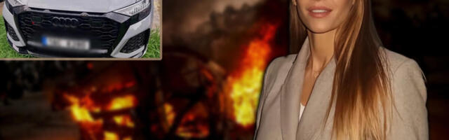 ZAPALIO SKUPOCENI AUTO TAMARE ZVICER I LAGANO ODŠETAO! Požar na parkingu Uprave za imovinu, KAMERE SVE SNIMILE!