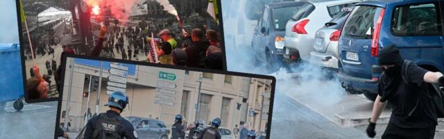 OPSADNO STANJE U PARIZU, BAČENE I DIMNE BOMBE! Policija ispalila suzavac na blokadere ispred vrtića, uhapšeno više od 200 ljudi, demonstranti pale šta stignu (VIDEO)