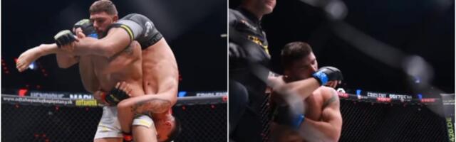 ALBANSKI MMA BORAC NOSIO PROTIVNIKA NA LEĐIMA, PA U TRENU IZGUBIO BORBU! Pogledajte jednu od najbizarnijih završnica ikada