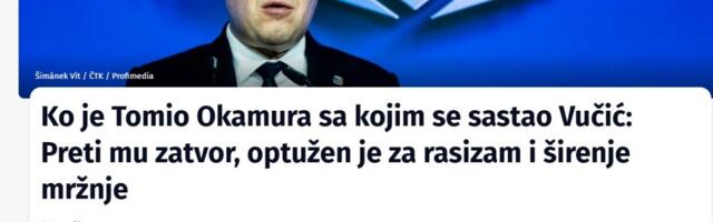 SRAMOTA BLOKADERSKIH MEDIJA! Gnusno napali visokog zvaničnika Češke koji je gost Srbije! Okamura im smeta jer se izvinio za bombardovanje SRJ i priznanje Kosova