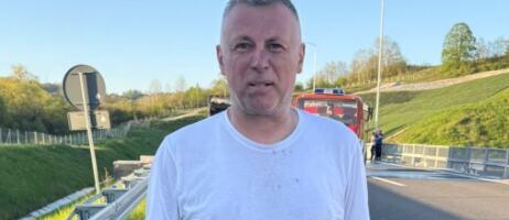 VLADAN JE HEROJ S AUTO-PUTA! Razbio hidrant i golim rukama krenuo na vatru na "Milošu Velikom": Spasao kamion i robu vrednu 130.000 evra - "Da ga nije bilo..."