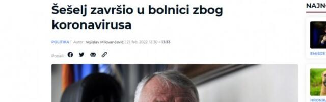 ĐILASOVSKI MEDIJI OPET LAŽU! Šešelja strpali u bolnicu, a on ih demantovao: BIO SAM NA PREGLEDU, TRI PUTA SAM VAKCINISAN I NEMAM SIMPTOME!