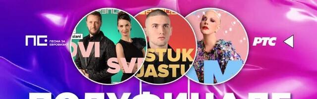 Večeras prvo polufinale izbora za našu pesmu za Evroviziju '23