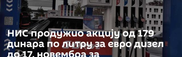 НИС продужио акцију од 179 динара по литру за евро дизел до 17. новембра за пољопривреднике