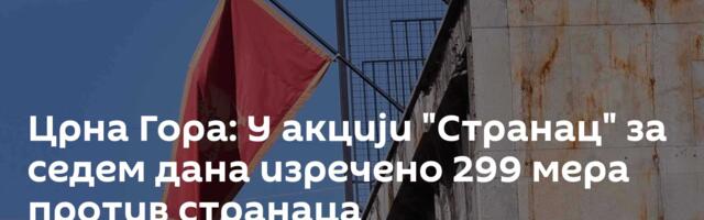 Црна Гора: У акцији "Странац" за седем дана изречено 299 мера против странаца