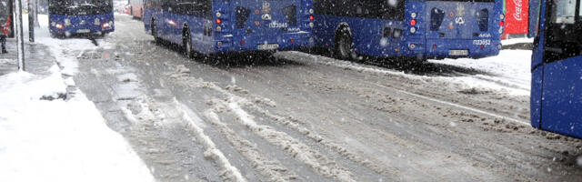 Prekid autobuskog saobraćaja u beogradskom naselju Žarkovo zbog snega