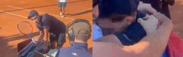 Hamad Međedović se okrenuo ka tribini i video Novakovog velikog navijača: Završio ogrnut srpskom zastavom
