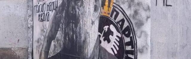Bačena crna farba na mural Ratku Mladiću
