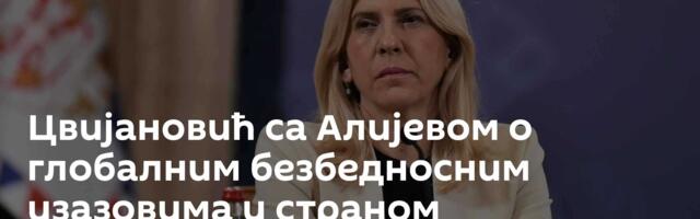 Цвијановић са Алијевoм о глобалним безбедносним изазовима и страном интервенционизму у БиХ