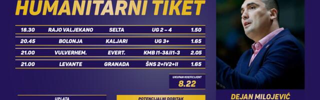 Humanitarni tiket u podne: Dejan Milojević tipuje za lečenje Aleksandra Rakovića
