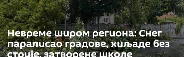 Невреме широм региона: Снег паралисао градове, хиљаде без струје, затворене школе