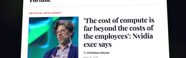 Cena AI je daleko veća od cene ljudskog rada, kaže jedan od direktora NVIDIA