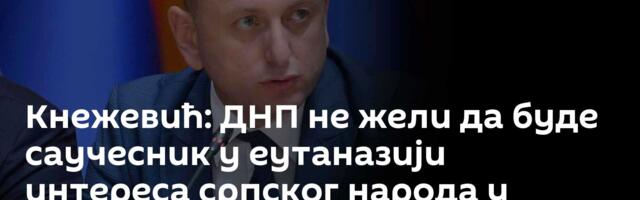 Кнежевић: ДНП не жели да буде саучесник у еутаназији интереса српског народа у Црној Гори