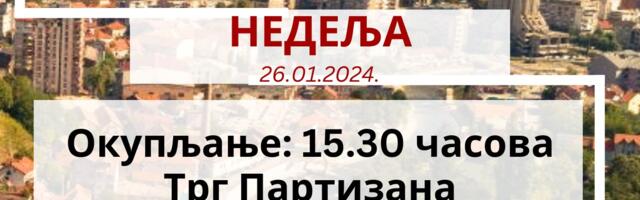 Užice:U nedelju protest Biraj čast,a ne čas