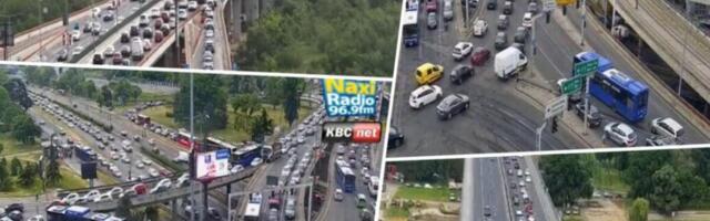 KOLAPS NA AUTOKOMANDI, BRANKOVOM MOSTU I GAZELI: Vozila stoje u mestu, NEMA NI NAPRED NI NAZAD (FOTO)