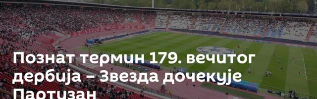 Познат термин 179. вечитог дербија – Звезда дочекује Партизан