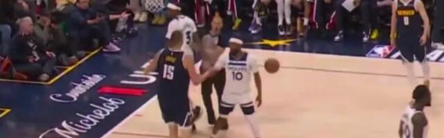 Šta nije uredu s ovim čovekom? Mogao je da povredi Jokića, nije ni čudo što je Srbin pobesneo! /VIDEO/