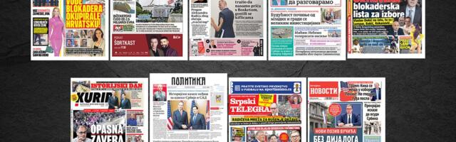NASLOVNE STRANE SUTRAŠNJIH NOVINA: Prelistavanje štampe za subotu, 18. jul 2026. godine