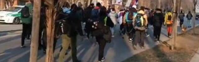 Niški studenti krenuli iz Jagodine - najteža i najduža ruta u poslednjoj etapi marša