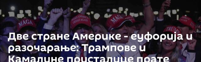 Две стране Америке - еуфорија и разочарање: Трампове и Камалине присталице прате изборне резултате