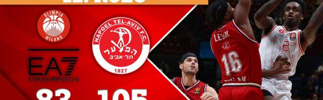 Olimpija Milano - Hapoel Tel Aviv 83:105 | 12. KOLO Evrolige 2025-2026