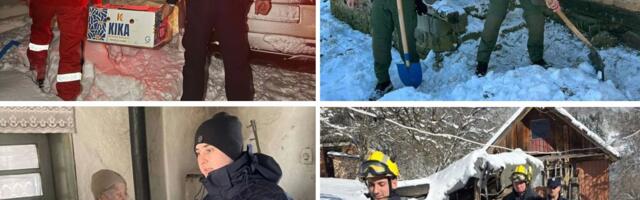 Stižu paketi pomoći do najugroženijih u Srbiji: Pripadnici MUP čuvaju stare i bolesne u zavejanim područjima