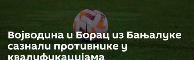 Војводина и Борац из Бањалуке сазнали противнике у квалификацијама