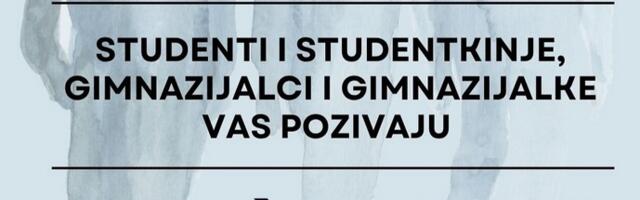 Studenti i gimnazijalci pozivaju građane na protestnu šetnju do Medveđe